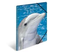 Herma Carpeta de dibujo 7146 Animales (Delfines) A3, plástico resistente, impresión interior, 1 palmo