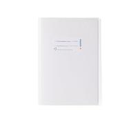 HERMA 7420 - Sobre DIN A5 rafia con etiqueta y estructura de rafia, fabricado en lámina de polipropileno resistente y lavable, protector para cuadernos, color blanco, 1 unidad