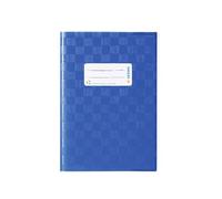 HERMA 7423 - Sobres DIN A5 rafia, fundas para cuadernos con etiqueta y estructura de rafia, de polipropileno resistente y lavable, juego de 25 protectores para cuadernos escolares, color azul