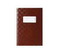 HERMA 7427 - Sobre DIN A5 rafia con etiqueta y estructura de rafia, de polipropileno resistente y lavable, protector para cuadernos, color marrón