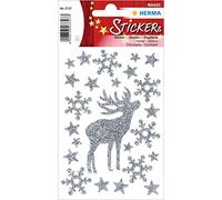 'Herma adhesivos navideños Magic "ciervo, Glittery