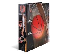 Herma Archivador con palanca A4 - lomo 70 mm, diseño baloncesto, acabado brillante, para niños