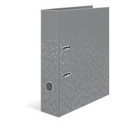 HERMA Archivador de palanca A4 gris, paquete de 5, lomo de 70 mm, carpeta resistente con diseño de patrón, acabado brillante e impresión interior, carpeta de anillos para niños, carpeta de archivo y