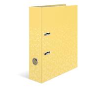 HERMA Archivador de palanca tamaño A4, color amarillo, lomo de 70 mm, carpeta resistente con diseño de patrón, acabado brillante e impresión interior, carpeta de anillos para niños, carpeta de archivo