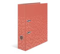 HERMA Archivador de palanca tamaño A4, color rojo, paquete de 5, lomo de 70 mm, carpeta resistente con diseño de patrón, acabado brillante e impresión interior, carpeta de anillos para niños, carpeta