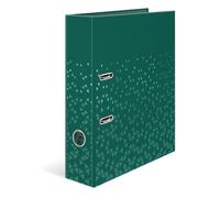 HERMA Archivador de palanca tamaño A4, color verde oscuro, paquete de 5, lomo de 70 mm, carpeta resistente con diseño de patrón, acabado brillante e impresión interior, carpeta de anillos para niños,