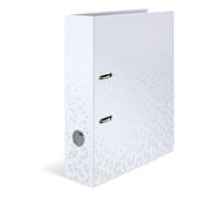 HERMA Carpeta A4 color blanco, 7 cm de ancho, carpeta de anillas para niños con patrón, carpeta de archivos monocolor con acabado brillante e impresión interior para niños y niñas