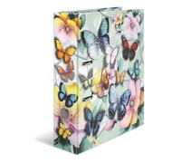 HERMA Carpeta A4 con diseño de mariposas, 7 cm de ancho, para niños y niñas, con diseño de flores, colorido y acabado brillante, impresión interior