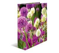 Herma Carpeta A4 – 7 cm de ancho – diseño de flores – morado