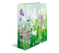 HERMA Carpeta A4 Green Wiese, 7 cm de Ancho, Carpeta de Anillas Con Diseño de Plantas, Colorido Con Impresión Interior para Niños y Niñas