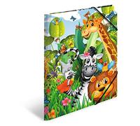 HERMA Carpeta A4 Jungla, carpeta de cartón con diseño de guardería, goma, solapas interiores e impresión interior para niños, niñas y niños