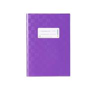 HERMA Cubierta de rafia púrpura A5, con etiqueta y estructura de rafia, hecha de película de polipropileno duradera y fácil de limpiar, protector para cuadernos.