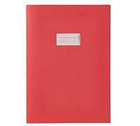 HERMA Funda para cuaderno de ejercicios de papel A4, con campo de inscripción, hecha de papel 100% reciclado, chaquetas de cubierta para la escuela, rojo