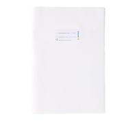 Herma - Funda para libro de ejercicios (plástico, DIN A4, cubierta de rafia), color blanco, color blanco 4 gedeckt mit Baststruktur, 1 Stück