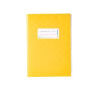 Herma - Funda para libro (plástico, A5, cubierta con estructura de bast), amarillo