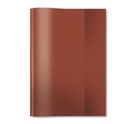 HERMA Funda transparente para libro de ejercicios A5, hecha de plástico resistente y lavable, chaquetas sin cordones para la escuela, marrón, paquete de 25 artículos
