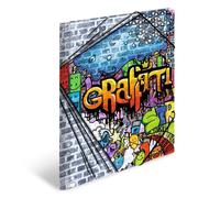 HERMA Juego de carpetas A4 de grafiti, 3 unidades, para niños, de plástico con diseño artístico, goma, solapas interiores e impresión interior para niños y niñas