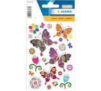 Herma Pegatina mágica de mariposa con purpurina