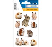 HERMA Pegatinas de ratón, pegatinas de hámster para niños y niños pequeños, pegatinas para niños con conejillos de indias, conejos, diseño para álbum de pegatinas, álbum de recortes, álbum de fotos,