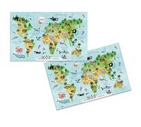 Herma Protector de escritorio Niños Mapa mundial 55 x 35 cm, antideslizante, limpiable