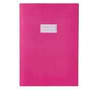 HERMA Sobres de papel 5524, DIN A4, fundas con espacio para escribir, de papel reciclado resistente y colores intensos, juego de 10 protectores para cuadernos escolares, color rosa