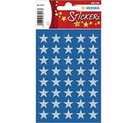 HERMA Vinilo decorativo "Estrellas", 13 mm, plata