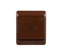 Hermes 5901130483334 - Mecanismo de campana de botón (IP44, 1 x LNT-1D+n 0347-06), color marrón