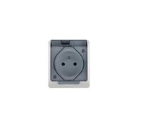 Hermes GNT 0321-01 5901130483877 - Enchufe de aire individual con/u 16A IP44 con aleta de humo (esmalte), color blanco