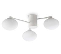 Ideal Lux Hermes plafón, blanco, 60 cm, 3 luces, cristal