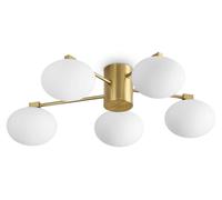 Ideal Lux lámpara de techo Hermes color latón 60 cm 5 luces de cristal