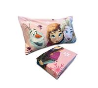 hermet Juego de sábanas 1 Plaza de Franela Frozen, 100% algodón, Juego de 3 Piezas, sábana + Bajera Ajustable + Funda de Almohada, Individual