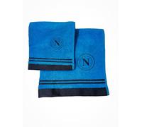 hermet SSC Napoli - Toallas de baño, Juego de 2 Toallas de baño, Toalla de Cara, Toalla de bidé, Producto Oficial, 100% algodón, Juego de 2 Unidades