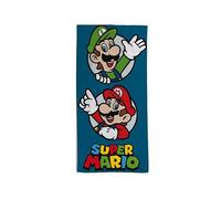 hermet Toalla de Playa de Rizo Super Mario, 100% algodón, 70 x 140 cm, Ligera, Secado rápido, Oficial