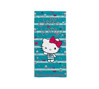 hermet, Toalla de Playa Hello Kitty, 70 x 140 cm, Toalla de Playa o Piscina, 100% algodón Suave, práctica y Ligera