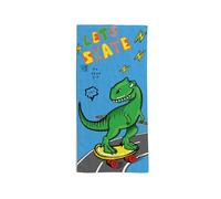 hermet Toalla de Playa para niño, 70 x 140 cm, Toalla de Playa o Piscina con Dibujos de Dinosaurios, 100% algodón Suave, Ligera y práctica