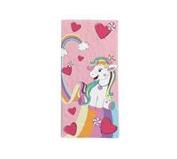 hermet Unicornio, Toalla de Playa para niña, 70 x 140 cm, Toalla de Playa o Piscina con Dibujos de Unicornios, 100% Suave algodón, Ligera y práctica