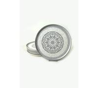 Hermia Juego de 6 Platos de Servicio de Cerámica Blanca Mate 28 cm