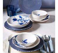Hermia Juego de Cena de Porcelana 14 Piezas Azul y Blanco