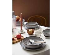 Hermia Juego de Cena de Porcelana de 12 Piezas Gris