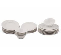 Hermia Juego de Cena de Porcelana de 24 Piezas Blanco