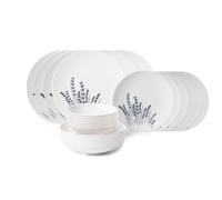 Hermia Vajilla de Porcelana de 24 Piezas Blanco y Azul