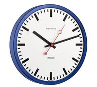 Hermle Reloj de estación de Tren 30471-Q70870 Radio, Azul, diámetro 30 cm x 5 cm