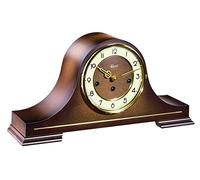 Hermle Reloj de Manto Hecho a Mano, Estilo Tambor, Acabado en Nogal