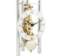 Hermle Reloj de Mesa, Aluminio, Plateado, 19,5 x 11 x 9 cm