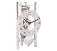 Hermle Reloj de mesa esqueleto 23025-X40721 – columnas aluminio anodizado, esfera cristal