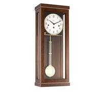 Hermle Reloj de pared de madera nogal 57 x 22,5 x 13 cm