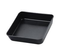 Herogo Molde para hornear de 8 pulgadas, bandeja cuadrada antiadherente para brownie, para hornear, asar, servir, pequeña bandeja de horno de acero inoxidable para bodas, cumpleaños, no tóxica y