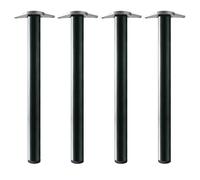 HERRAJES ALK Juego de 4 patas de acero Neiva, 71 cm, negro