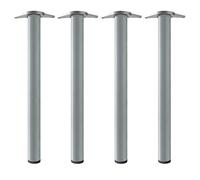 HERRAJES ALK Juego de 4 Patas Neiva de Acero, 71 cm, Gris Metal
