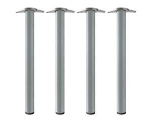 HERRAJES ALK Juego de 4 Patas Neiva de Acero, 71 cm, Gris Metal